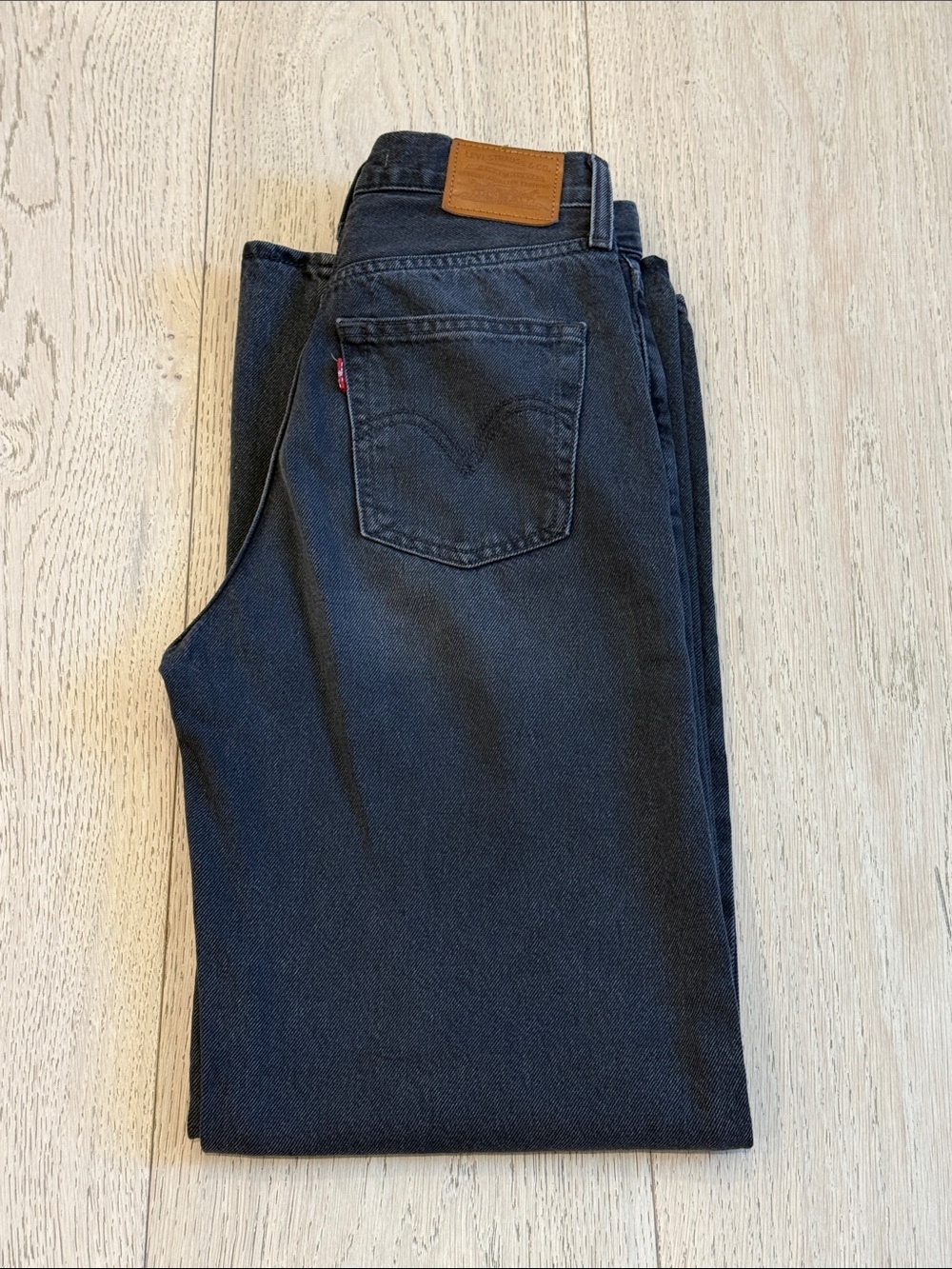 Levi’s Ribcage Wide Leg Jeans in Swipe Up Black Size 25x32